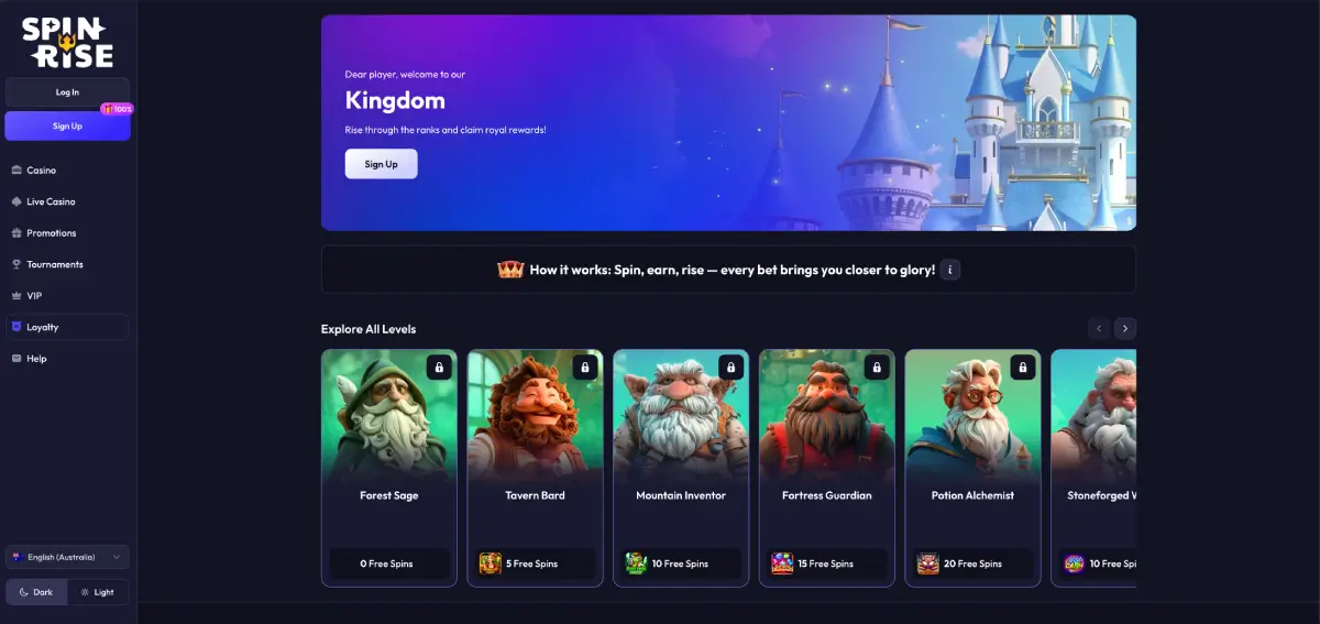 Spin rise casino promotions section featuring cashback deals and free spins offers Spin rise casino promotions section featuring cashback deals and free spins offers